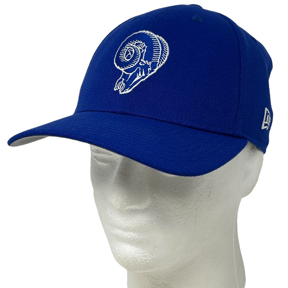 Los Angeles LA Rams Hat Cap Blue New Era NFL Snapback Alternative Old Logo - Picture 1 of 9